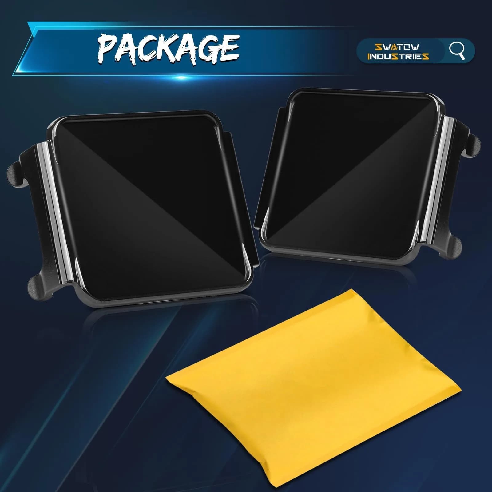 SWATOW INDUSTRIES Black 3 Inch Pod Light Covers (2-Pack) | Street Legal Protective Polycarbonate Lens Covers - view 7