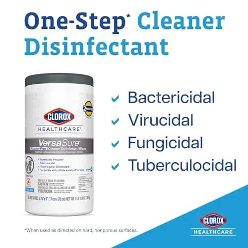 Clorox VersaSure Disinfectant Wipes 110 Count Refill | Alcohol-Free, Hospital-Grade Surface Cleaner (70-120c) thumbnail 3