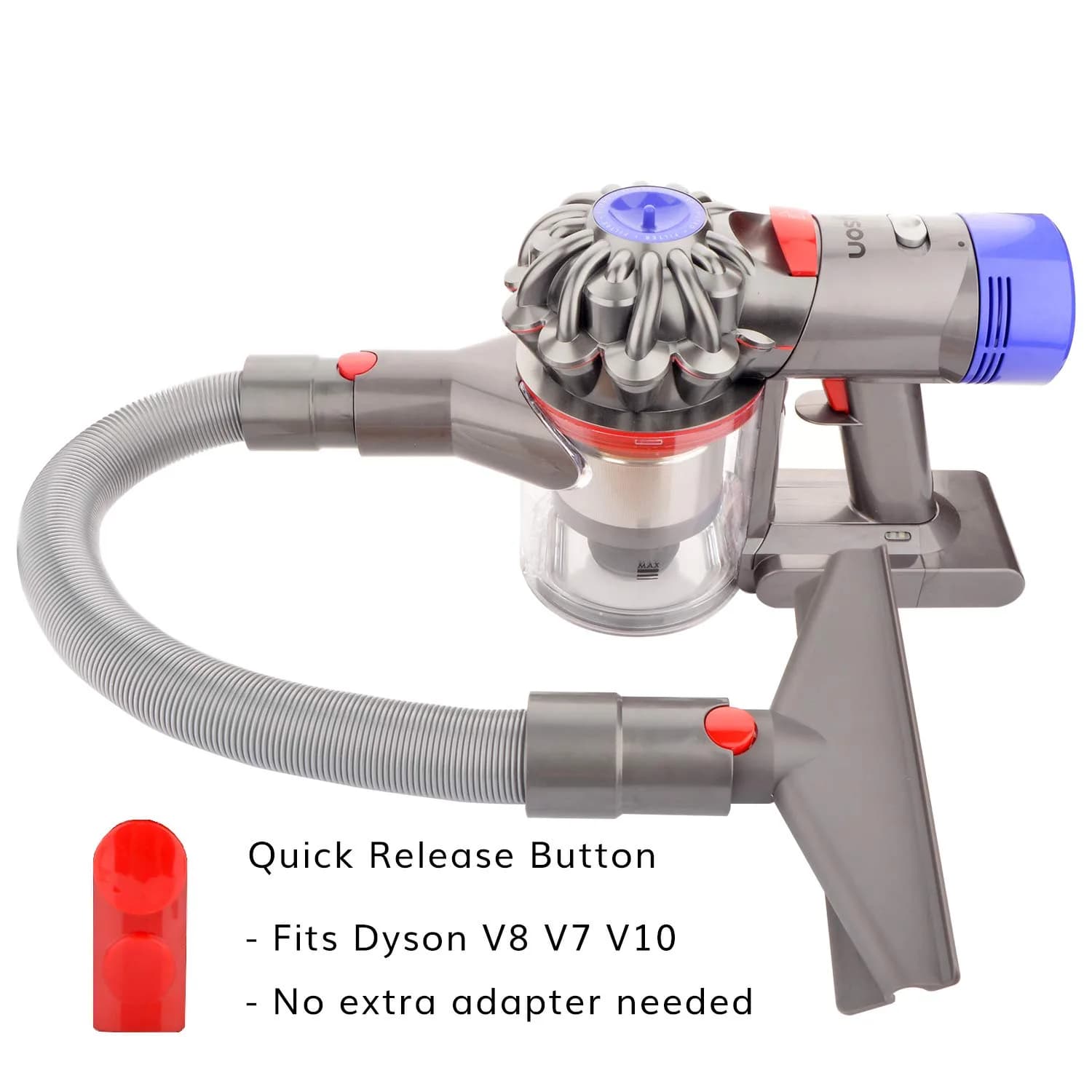 Fullclean Mattress Tool and Flexible Hose Kit for Dyson V15 V11 V10 V8 V7 Vacuum Cleaners | 63 inch Extension - view 3
