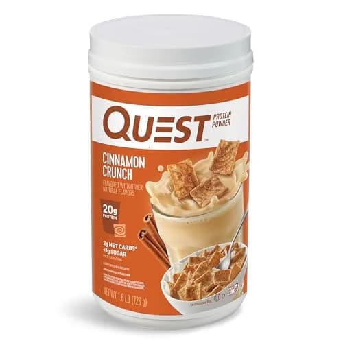 Quest Cinnamon Crunch Protein Powder 1.6 Pound | 20g Protein, Low Carb, Gluten Free thumbnail 1