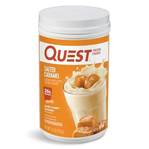 Quest Salted Caramel Protein Powder 1.6lb | 26g Protein, Low Sugar & Carbs, Gluten-Free thumbnail 1