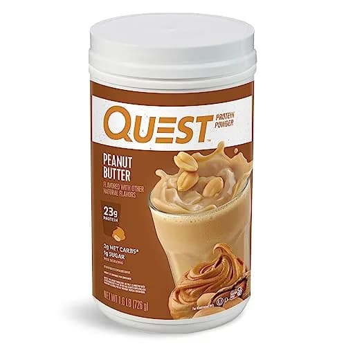 Quest Peanut Butter Protein Powder 1.6 Pound | 23g Protein, Low Sugar, Gluten Free thumbnail 1