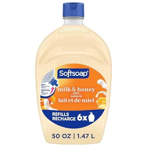 Softsoap Moisturizing Liquid Hand Soap Milk & Honey Scent 1479ml (50 fl oz) | Gentle Cleansing for Soft Skin thumbnail 1
