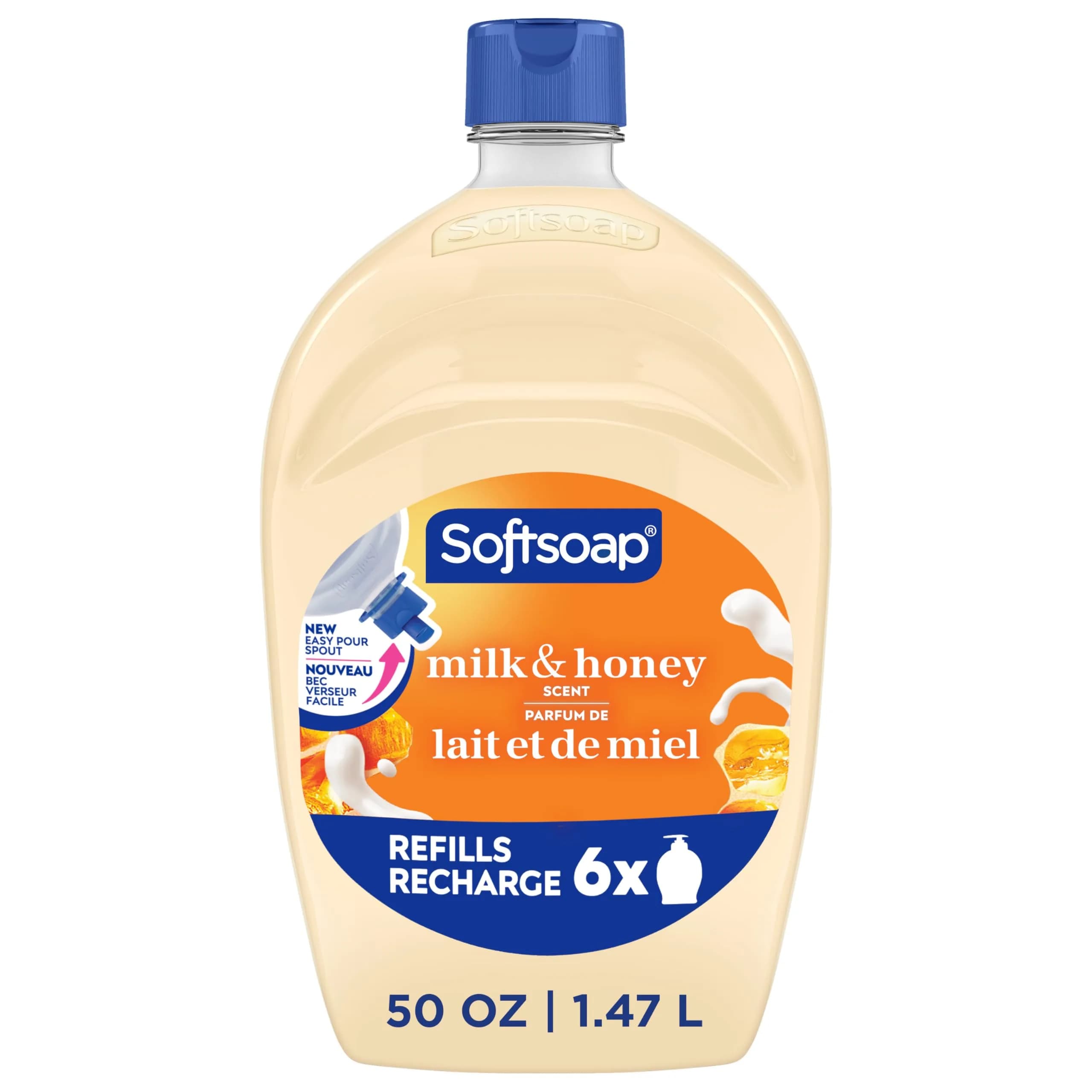 Softsoap Moisturizing Liquid Hand Soap Milk & Honey Scent 1479ml (50 fl oz) | Gentle Cleansing for Soft Skin