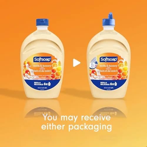 Softsoap Moisturizing Liquid Hand Soap Milk & Honey Scent 1479ml (50 fl oz) | Gentle Cleansing for Soft Skin thumbnail 2