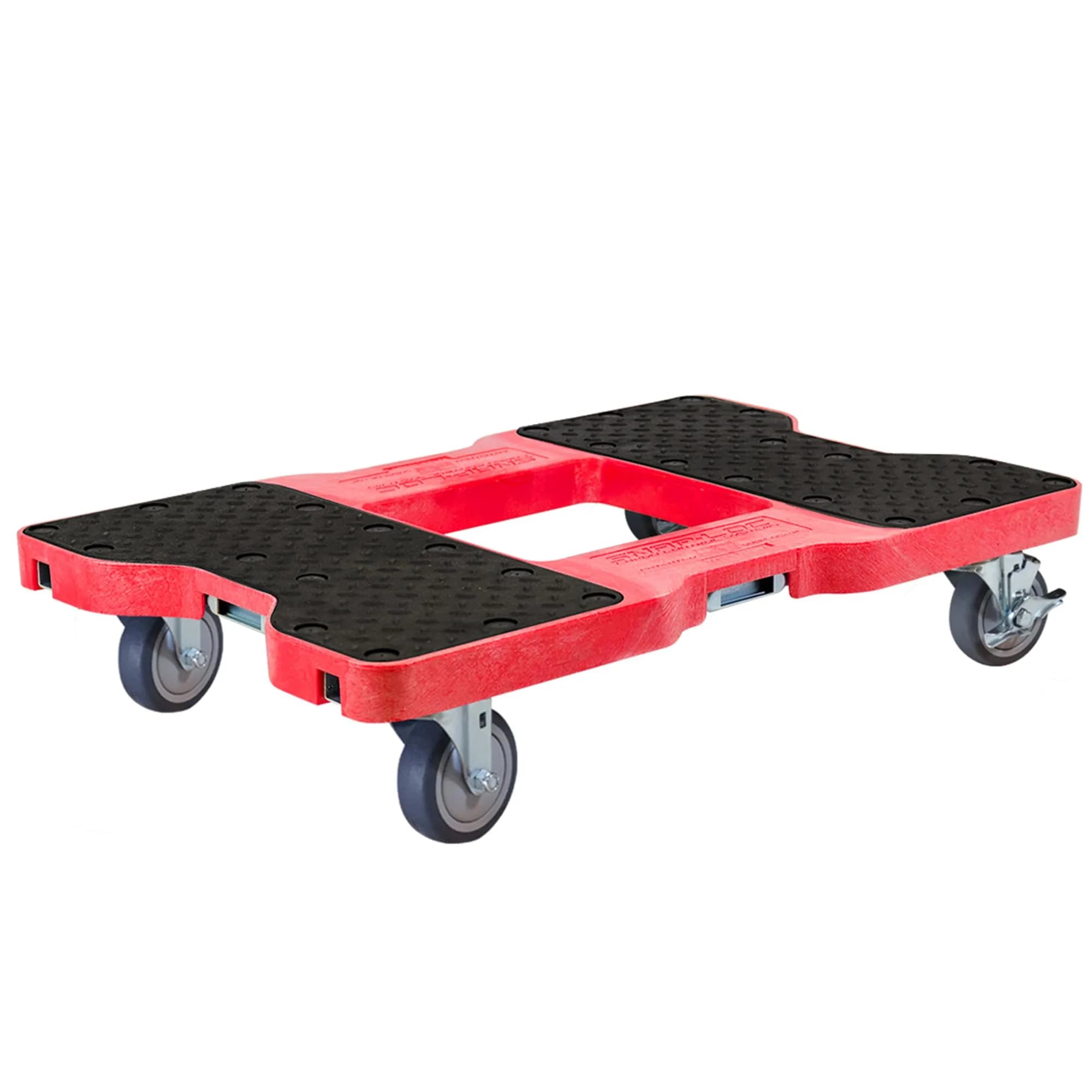 Snap-Loc Dolly 1200 lb Capacity Heavy Duty Material Handling Truck with Built-in E-Track, Made in USA, Red | Professional Cargo Platform — Professional E-Track Dolly Red