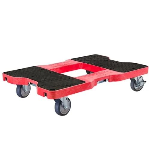 Snap-Loc Dolly 1200 lb Capacity Heavy Duty Material Handling Truck with Built-in E-Track, Made in USA, Red | Professional Cargo Platform thumbnail 1
