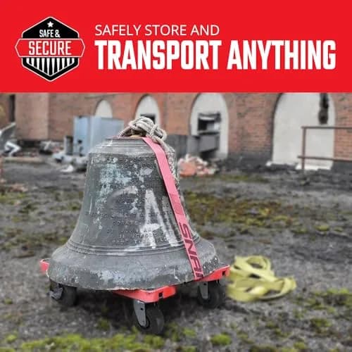 Snap-Loc Dolly 1200 lb Capacity Heavy Duty Material Handling Truck with Built-in E-Track, Made in USA, Red | Professional Cargo Platform thumbnail 6