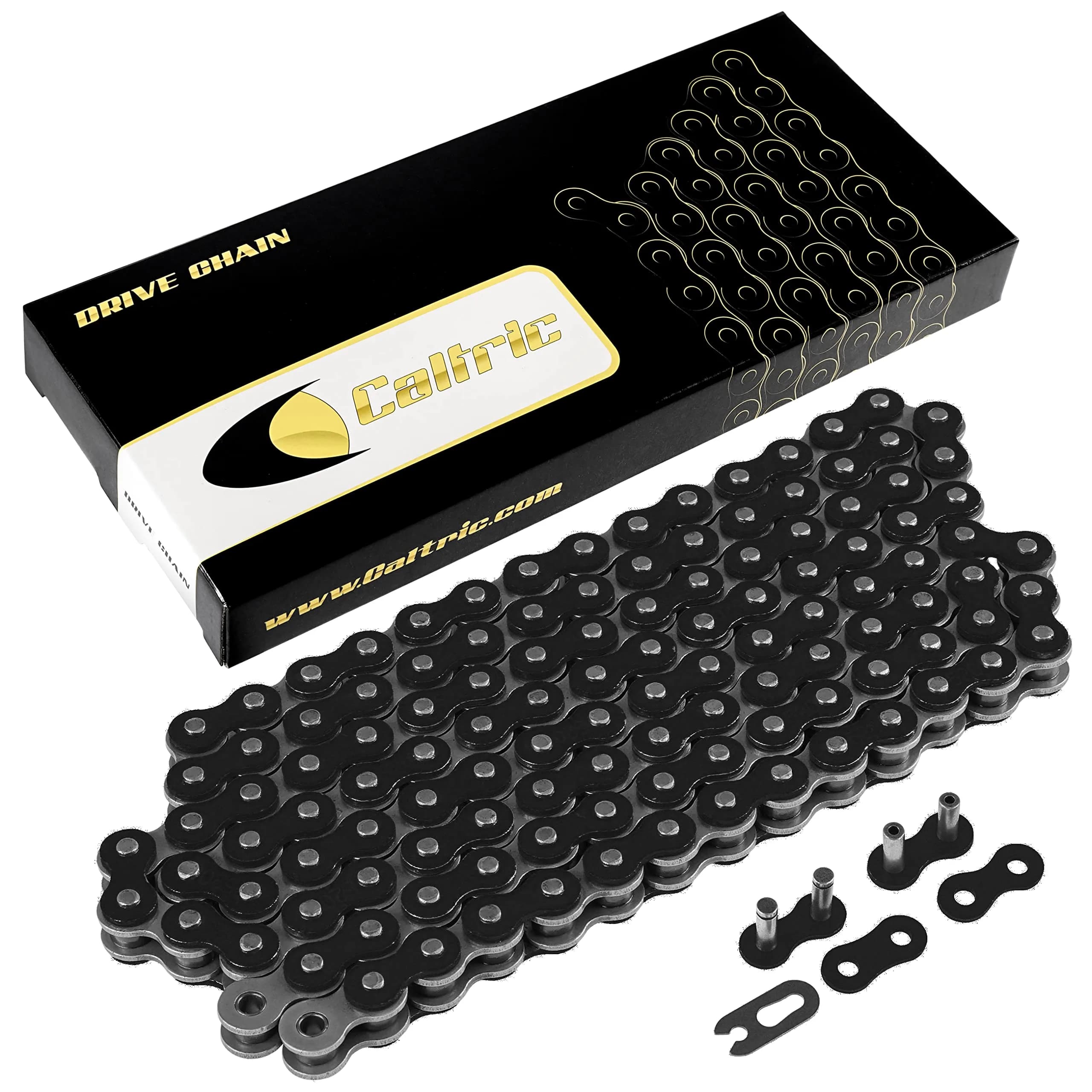 Caltric Black Drive Chain for Kawasaki Ninja 650 650R Ex650 | Alloy Steel, 520 Pitch, 120 Links