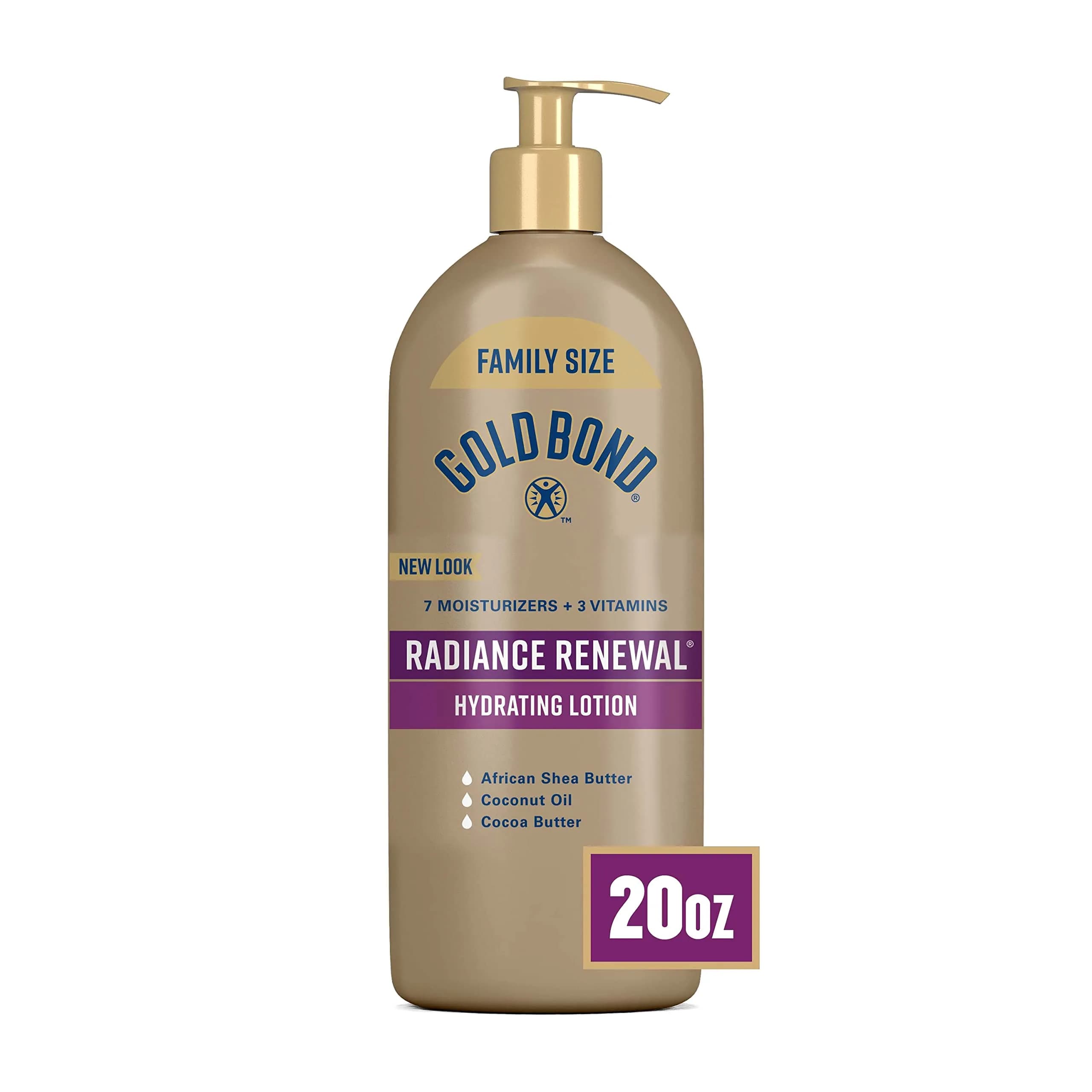 Gold Bond Cocoa Butter Glow Daily Hydrating Lotion 400ml (14 oz) | Exfoliates, Hydrates, and Locks Moisture for Dry Skin — 20 Ounce