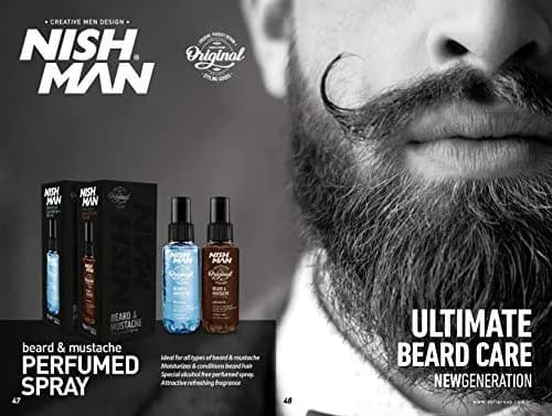 nishman Beard & Mustache Parfumed Spray 75 ml | Alcohol-Free Moisturizer & Odor Eliminator thumbnail 2