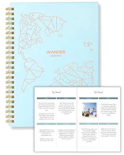 Lamare Travel Journal for Women – Travel Notebook & Vacation Planner | Compact, Undated, Travel Memory Book thumbnail 1