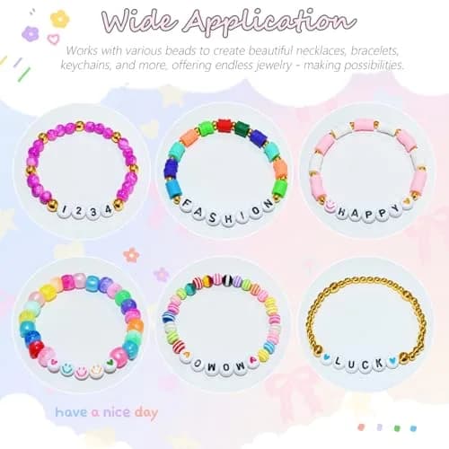 Looconi 1600pcs Acrylic Alphabet Letter Beads | Balanced Quantity for Jewelry Making thumbnail 6