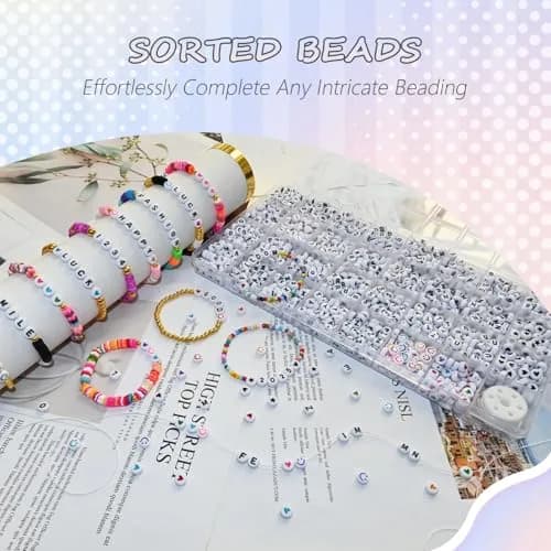 Looconi 1600pcs Acrylic Alphabet Letter Beads | Balanced Quantity for Jewelry Making thumbnail 7