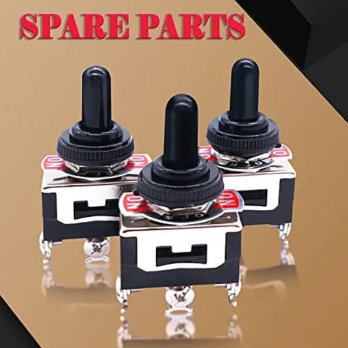 Twidec Heavy Duty Rocker Momentary Toggle Switch 16A 250V AC SPDT 3 Pin Waterproof Waterproof Boot Cap Cover thumbnail 4