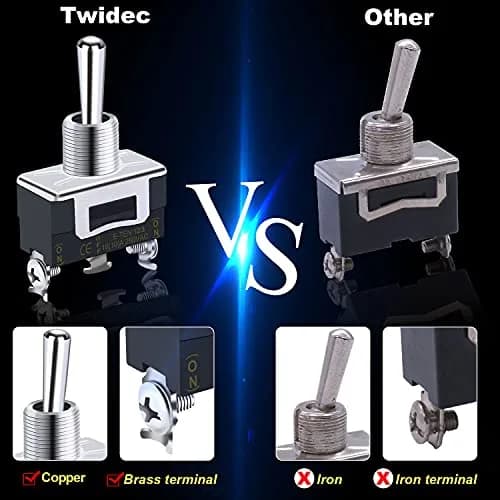 Twidec Heavy Duty Rocker Momentary Toggle Switch 16A 250V AC SPDT 3 Pin Waterproof Waterproof Boot Cap Cover thumbnail 5