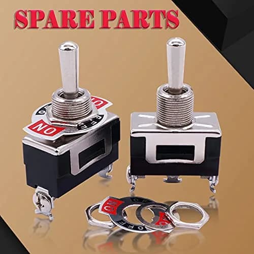Twidec Heavy Duty Rocker Momentary Toggle Switch 16A 250V AC SPDT 3 Pin Waterproof Waterproof Boot Cap Cover thumbnail 2