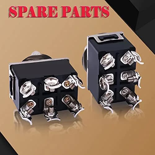 Twidec Heavy Duty Toggle Switch 16A 250V AC | Waterproof Metal Cap (33x20x57mm) thumbnail 4