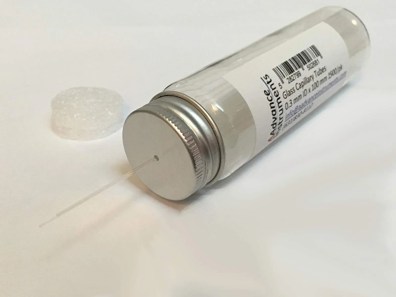 AAdvance Instruments Glass Capillary Tubes 0.3mm ID x 100mm | Precise TLC Spotting Tool — 0.3mm ID x 100mm