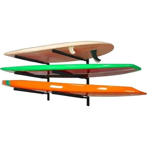 Yes4All Heavy Duty Steel Wall Mount Paddle Board Rack, Store & Display Up to 3 Boards, 34.25" x 5.51" x 3.54" thumbnail 1