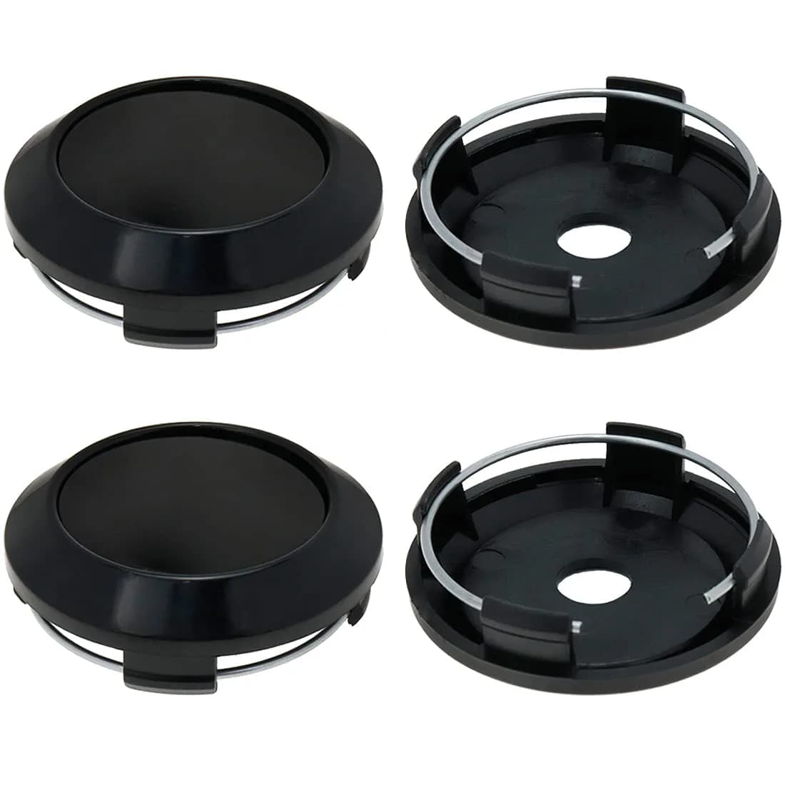 AUTUT Black 67mm Wheel Center Caps 4-Pack | Enhance Vehicle Elegance - main product image