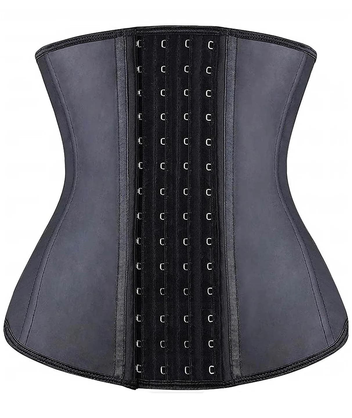 YIANNA Latex Waist Trainer for Women Underbust Corset Hourglass Body Shaper 4 Hooks, Black Small | Instantly Sculpts 2-4 Inches — Black