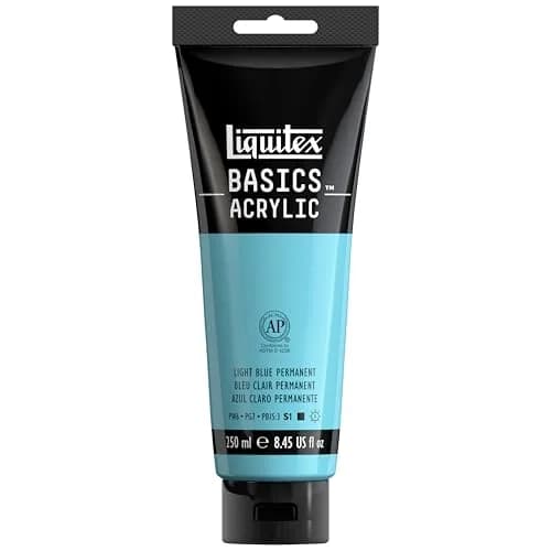 Liquitex Basics Acrylic Paint Light Blue Permanent 400ml (13.5 oz) | Artist Grade Paint for Canvas & Wood - main product image