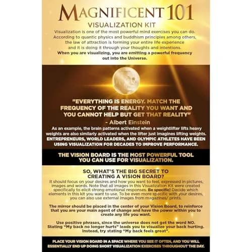 MAGNIFICENT 101 Vision Board Kit - 4 x 6 in (10.16 x 15.24 cm) - Scrapbook Supplies & Journaling Cards thumbnail 6
