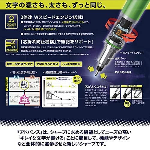 Uni Kuru Toga Advance Mechanical Pencil 0.7mm Navy | Rotating Lead Technology thumbnail 3