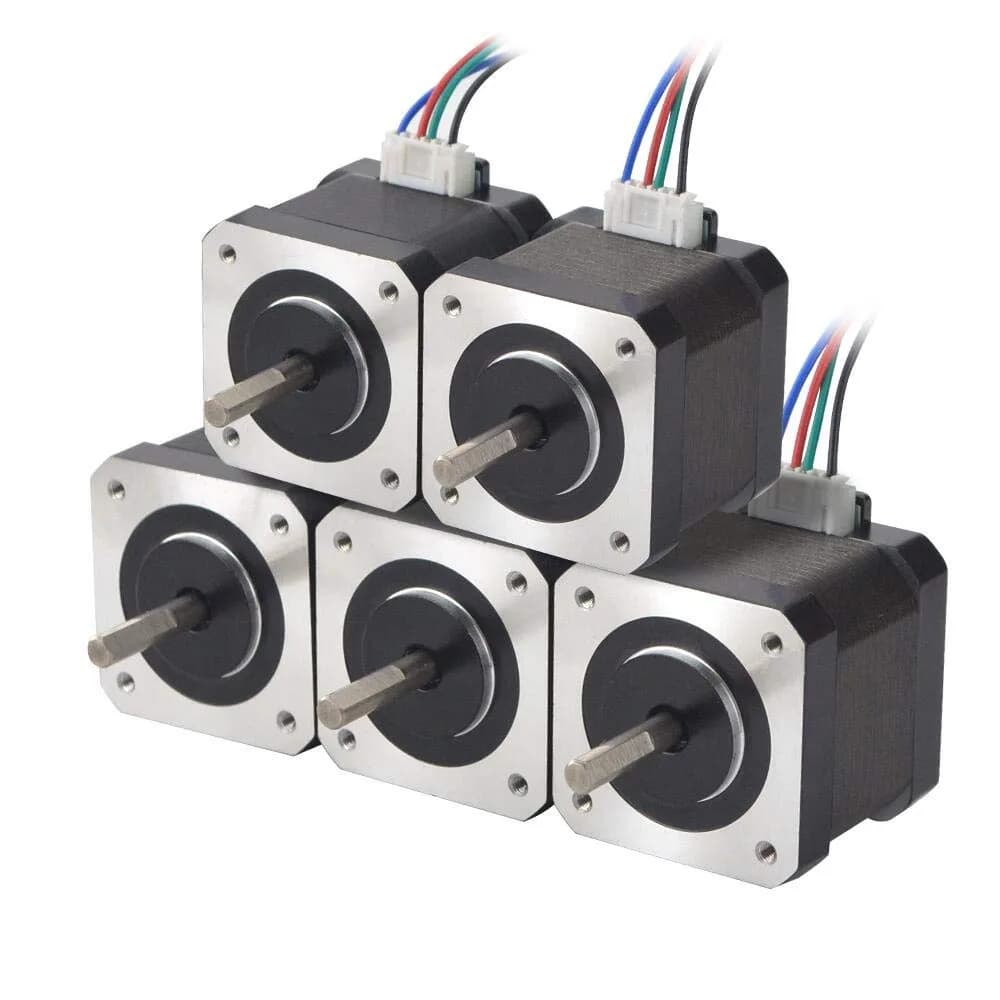 STEPPERONLINE Nema 17 Stepper Motor 12V 45Ncm | 1.5A, 4-Lead, 39mm Body, 1m Cable