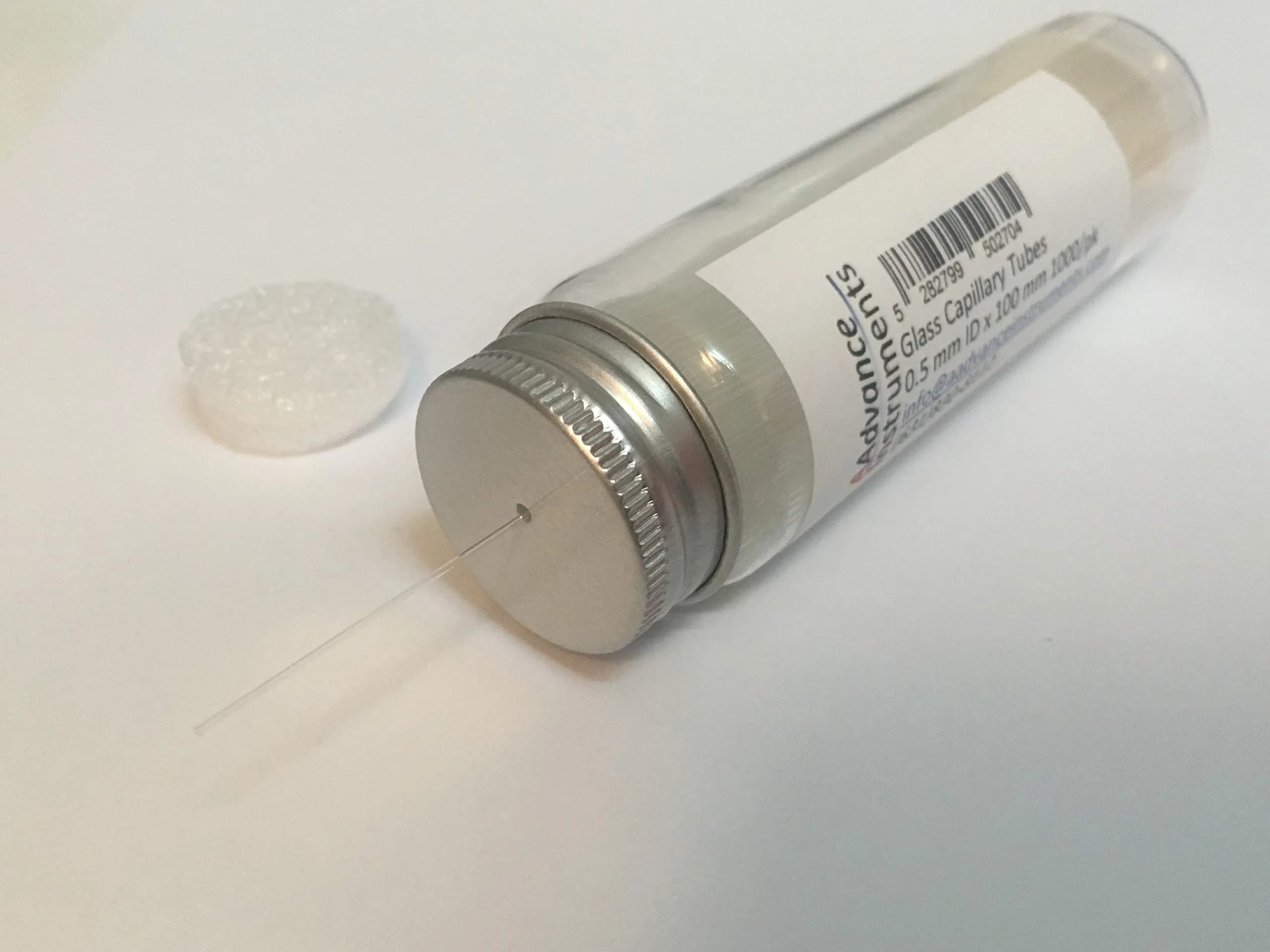 AAdvance Instruments Glass Capillary Tubes 0.5mm ID x 100mm | Precise Micro Pipettes for Lab Use