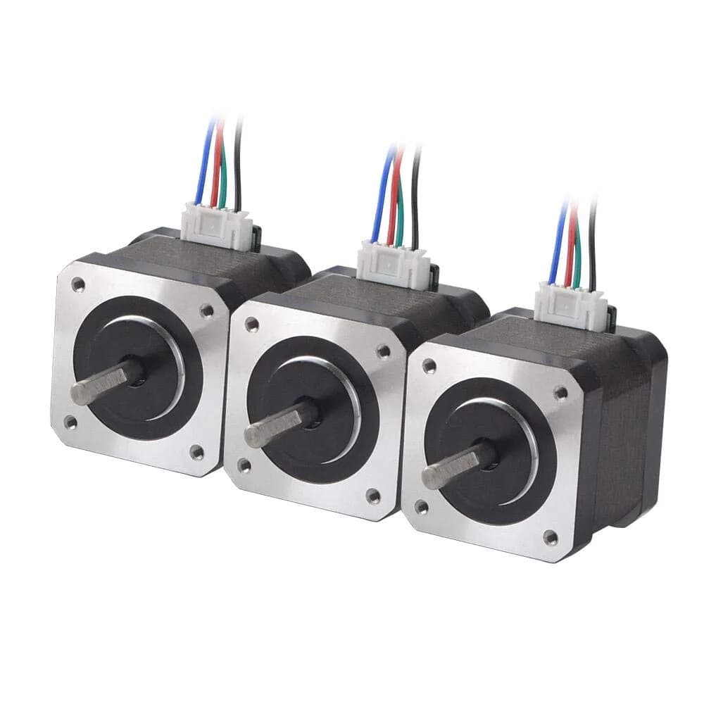 STEPPERONLINE 3PCS Nema 17 Stepper Motor 12V 45Ncm | High Torque, Low Noise, 1.8° Step Angle (42x42x39mm)