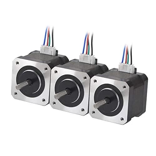 STEPPERONLINE 3PCS Nema 17 Stepper Motor 12V 45Ncm | High Torque, Low Noise, 1.8° Step Angle (42x42x39mm) thumbnail 1