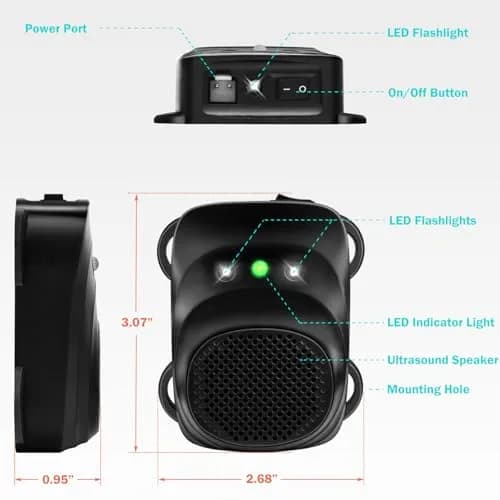 Loraffe Ultrasonic Under Hood Rodent Repeller 12V/24V | Dual-Action Pest Control Device thumbnail 2