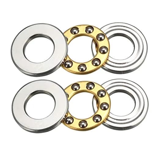 uxcell F6-12M Thrust Ball Bearings 6mm x 12mm x 4.5mm Chrome Steel Single Direction 2pcs | Industrial Grade Bearing for Axial Loads thumbnail 1