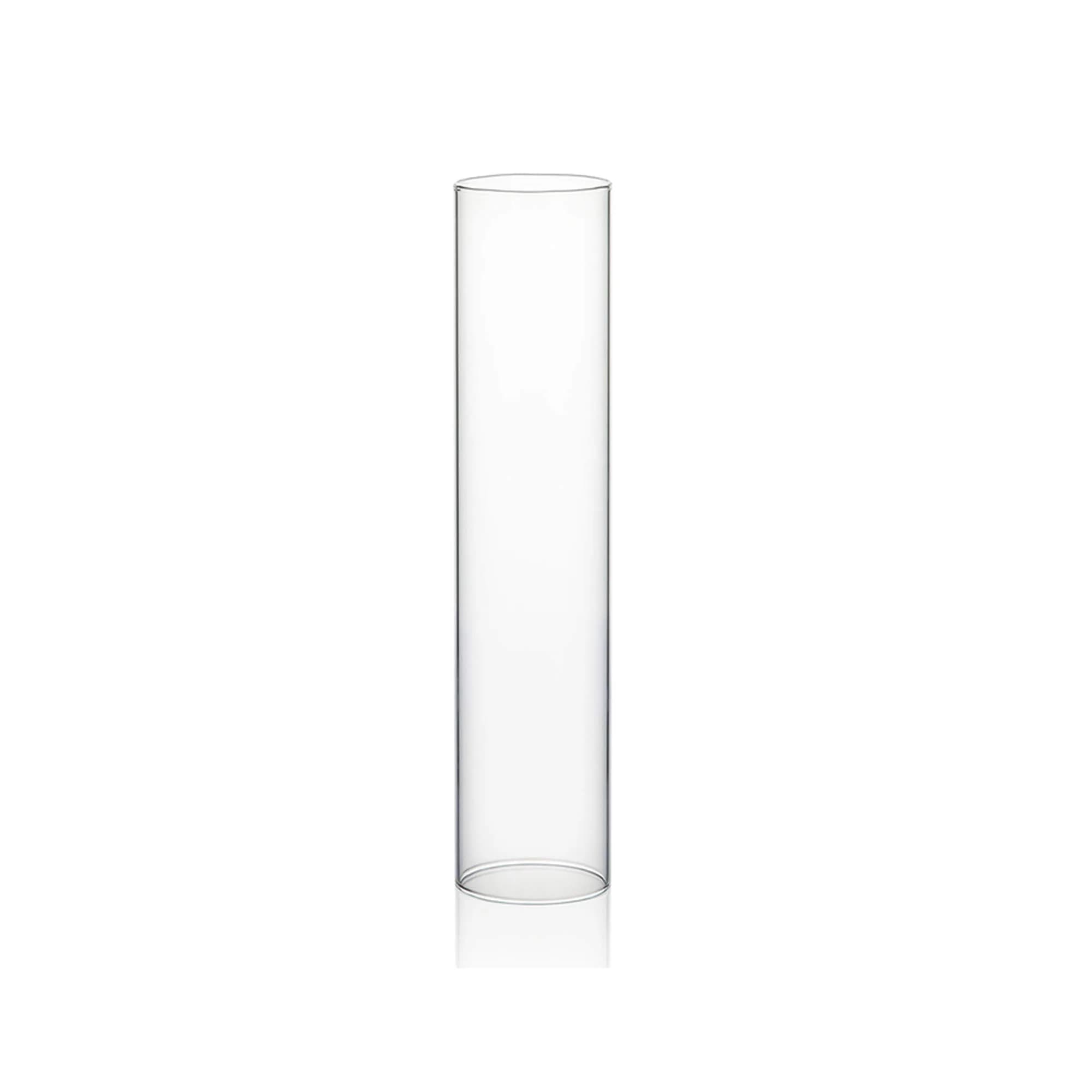 WGVI Hurricane Candle Holder Sleeve, Wide 3" x 14"H | Clear Glass Cylinder, Open Ended, Chimney Tube