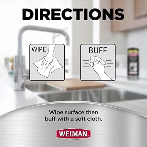 Weiman Stainless Steel Cleaner Wipes (3 Pack, 90 Sheets Total) | Cleans Appliances Without Streaks thumbnail 6