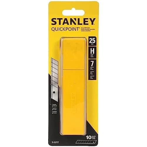 STANLEY Replacement Blade 25 mm | 4-Pack, Stainless Steel, 7-Point, Fits Most Snap-Off Knives thumbnail 2