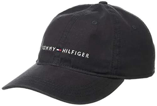 Tommy Hilfiger Men's Charcoal Logo Dad Baseball Cap, One Size - 100% Cotton - main product image