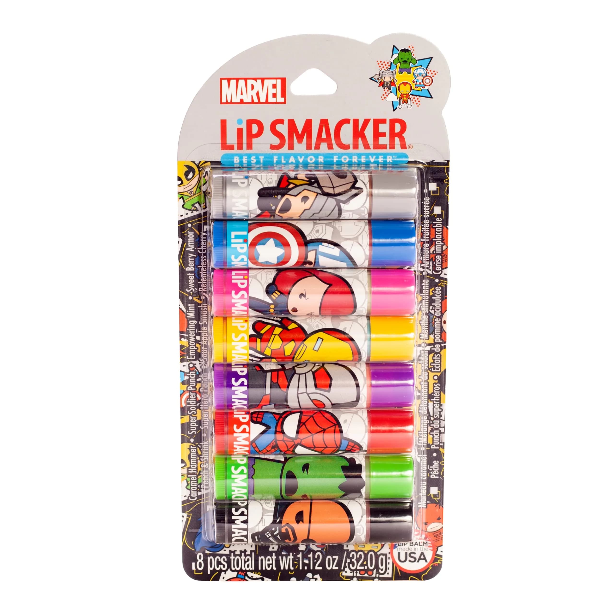 Lip Smacker Marvel Avengers Flavored Lip Balm Party Pack 8 Count - main product image