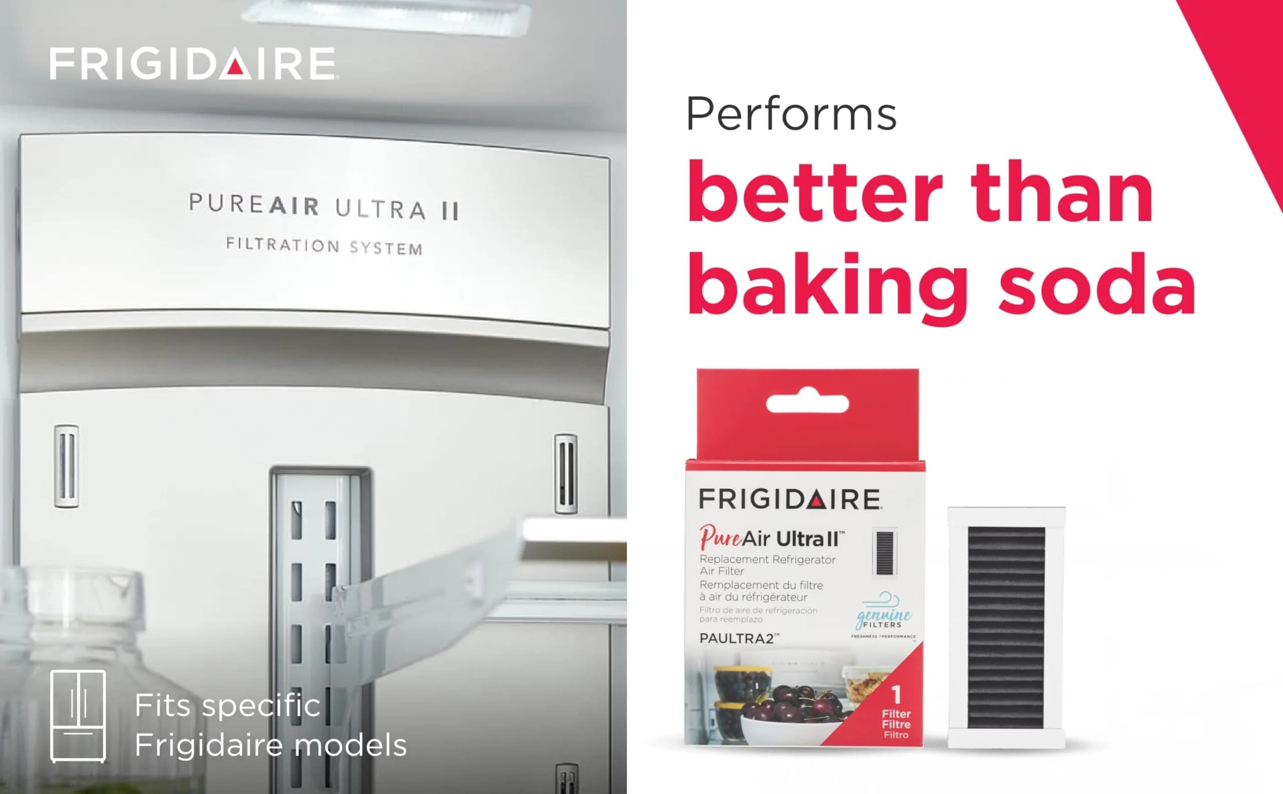 Frigidaire Pure Air Ultra II Refrigerator Air Filter - Single Pack | Odor Absorbing Carbon Technology - view 2