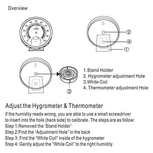 LittleGood Analog Hygrometer Thermometer 13cm (5") | Accurate Humidity & Temperature Monitor for Indoor/Outdoor Use thumbnail 7