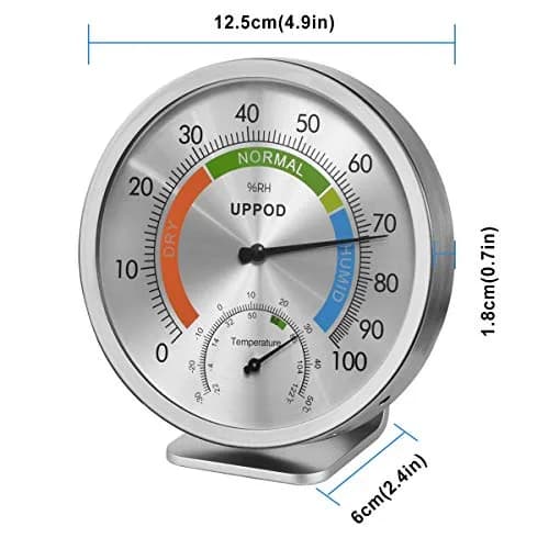 LittleGood Analog Hygrometer Thermometer 13cm (5") | Accurate Humidity & Temperature Monitor for Indoor/Outdoor Use thumbnail 2