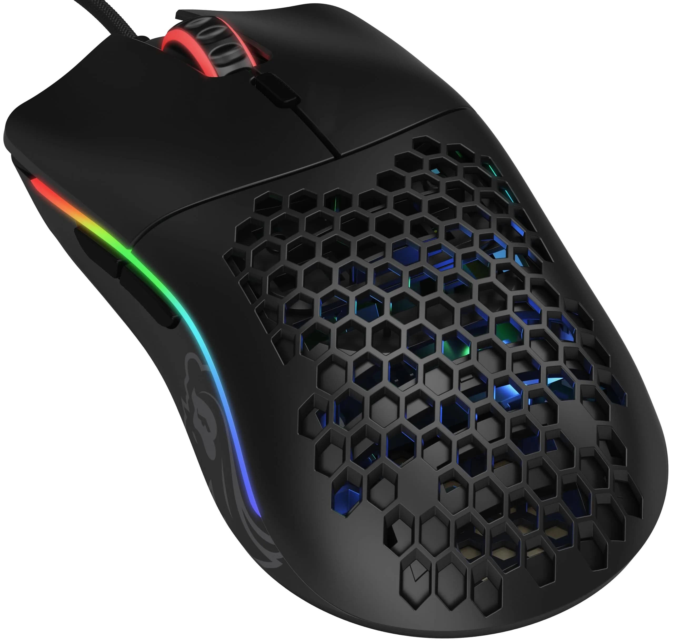 Glorious Model O Wired Gaming Mouse 67g | Superlight Honeycomb Design, RGB, Pixart 3360 Sensor, Ambidextrous - Matte Black