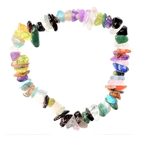 Zenergy Gems 7" Crystal Chip Stretchy Bracelet | Handcrafted Reiki Gemstone Jewelry thumbnail 1