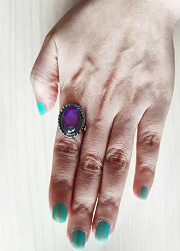Carykon Classic Oval Mood Ring Adjustable Size | Color-Changing Magic for Lovers & Friends thumbnail 4