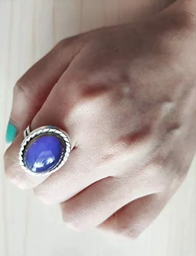 Carykon Classic Oval Mood Ring Adjustable Size | Color-Changing Magic for Lovers & Friends thumbnail 5
