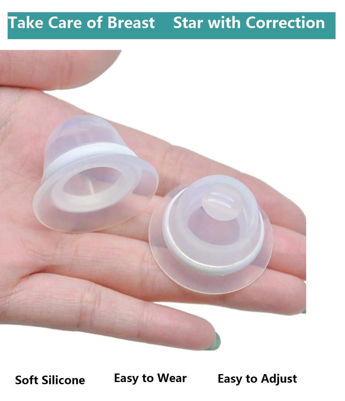 Finever Nipple Corrector for Flat Inverted Nipples | 1 Pair (Clear) - view 6