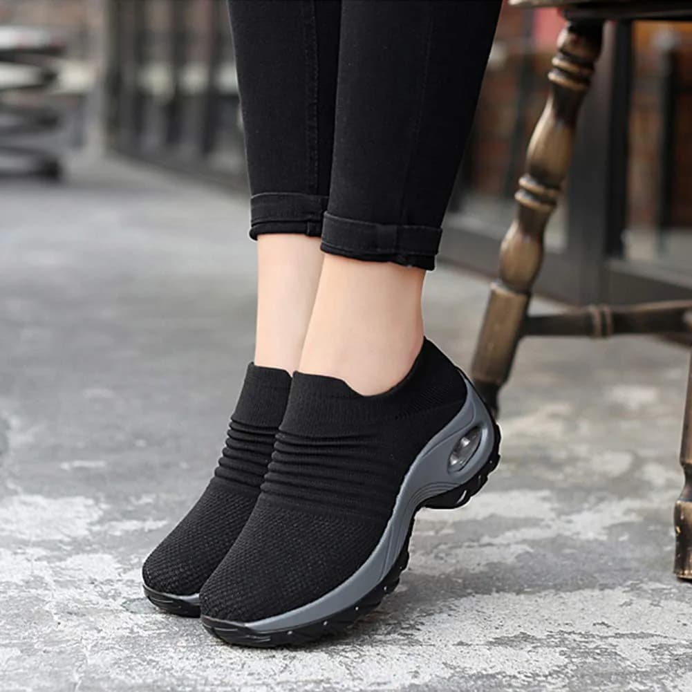 Slow Man Women's Walking Shoes Sock Sneakers Mesh Slip On Air Cushion 10 | Breathable, Lightweight & Comfortable thumbnail 3