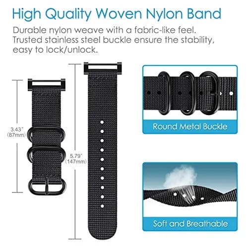 FINTIE Nylon Sport Band Compatible with Suunto Core 24mm (0.94in) | Breathable & Adjustable Replacement Strap thumbnail 4